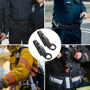 Porte-clés de ceinture de devoir, clip de clé de ceinture, porte-clés de boucle de ceinture furtive tactique en acier inoxydable avec porte-clés