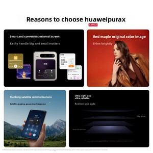Nouveau modèle 2025 Pura X Deca Core CDMA Écran pliable HarmonyOS AI Couleur érable <span class=keywords><strong>rouge</strong></span> Imagerie 120Hz OLED Anglais 5G Gamme intermédiaire - Product Image 4