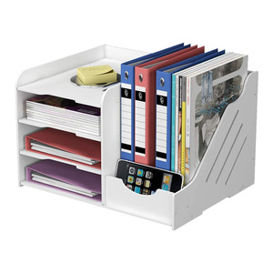 Organizador de oficina, estante de almacenamiento de escritorio de 3 niveles, archivador para organizar documentos y artículos de papelería - Product Image 2