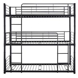 Kim loại đôi trên giường đôi & đôi ba tầng với thang tích hợp được chia thành ba khung giường riêng biệt - Product Image 1