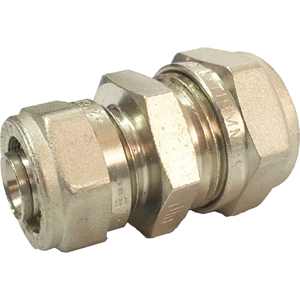 TIEMME 20X16 Raccord de compression droit double réduit Raccord de tuyau en laiton haute pression BSPP NPT Filetage pour cuivre CPVC 50mm - Product Image 1