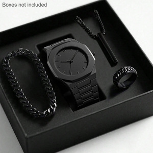 Montre <span class=keywords><strong>Homme</strong></span> 2026 Luxe <span class=keywords><strong>L</strong></span>éger Haut de Gamme Minimaliste Tendance à Quartz avec Bracelet en Silicone Cadran Noir Grandes Aiguilles Analogiques - Product Image 1