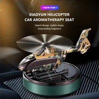 Diffuseur d'air automatique rotatif pour voiture, hélicoptère solaire, décoration de tableau de bord de voiture, hélicoptère camouflage, parfum pour éliminer les odeurs