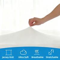 Drap-housse en jersey de polyester AOSEN, 100 % imperméable, 30 GSM, TPU extensible, poches profondes, protection de matelas économique