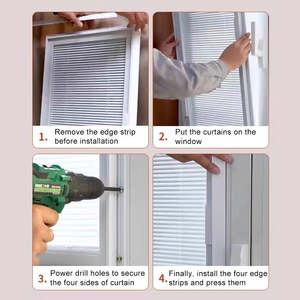 Combinación de ventana 2 en I Persianas integrales inteligentes de aluminio Persianas opacas Persianas de integración de ventana abatible Persianas de deslizamiento rápido - Product Image 5