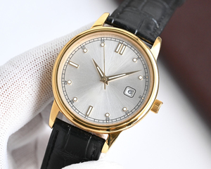 Sığı<span class=keywords><strong>r</strong></span> derisi kayış takvim ekran ile 2025 sıcak satış Metal kasa erkekler için sosyal dans mekanik saatler izle - Product Image 3