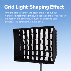 Panneau lumineux LED avec grille Softbox pour la photographie, l'enregistrement vidéo, le <span class=keywords><strong>studio</strong></span>, les portraits, la diffusion en direct, les créateurs de contenu - Product Image 3