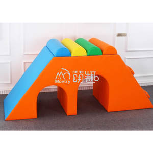Moetry Double Tunnel Bridge Soft Play Equipment Ensembles de jeu sensoriels intérieurs pour bébé et tout-petit Mousse pour garderies maternelles - Product Image 2