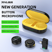 Microphone sans fil portable 2,4 GHz avec plaque magnétique et réduction du bruit, compatible Lightning vers Type-C