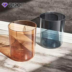 Cubo de Basura Transparente Cilíndrico para Interiores, Tamaño Grande, para Hogar, Oficina, Dormitorio, Sala de Estar - Product Image 5
