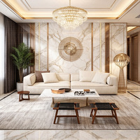Canapé en tissu inclinable extensible Timberight au design minimaliste pour les salons d'appartements et de villas