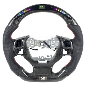 Volant de voiture en fibre de carbone véritable avec affichage LED de vitesse et régime moteur, à fond plat, pour Lexus ES NX <span class=keywords><strong>RS</strong></span> IS 2015-2024 - Vente chaude - Product Image 4