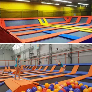 Bungee Trampoline Parks Sport Fitness Indoor With Foam Pit For Adults High Quality Large Size Adults And Kids 10-35 Children