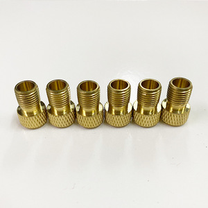 Adaptateur de valve de vélo tout en cuivre, 15.5mm, pour conversion française en américaine, pièce de rechange pour réparation de vélo - Product Image 1