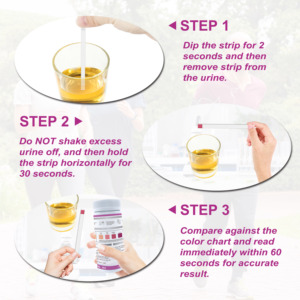 Kit de tiras reactivas de orina <span class=keywords><strong>Keto</strong></span>, dispositivo médico doméstico, tiras de prueba de cetona para <span class=keywords><strong>dieta</strong></span> - Product Image 4