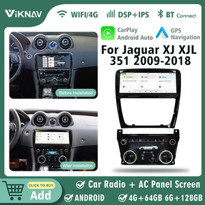 Autoradio Android 12 pouces pour <span class=keywords><strong>Jaguar</strong></span> XJ XJL 2009-2018 Stéréo Vidéo Carplay GPS Navigation Lecteur multimédia Unité principale + Panneau de climatisation - Product Image 2