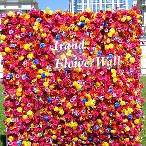 फूल के साथ चटाई पैनल पृष्ठभूमि दीवार सफेद बैंगनी गहरे लाल नीले गुलाबी हरे रंग नारंगी ब्लश बरगंडी पीला काले इंद्रधनुष मिश्रित चैती - Product Image 3