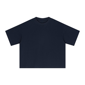 เสื้อยืดแนวสตรีทสำหรับผู้ชายและผู้หญิงเสื้อยืดผ้าฝ้ายถักทรงโอเวอร์ไซส์ Y2K เข้ารูปแนวย้อนยุคสำหรับใส่ได้ทั้งชายและหญิง TKAN105 - Product Image 1