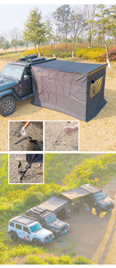 <span class=keywords><strong>Tente</strong></span> <span class=keywords><strong>de</strong></span> <span class=keywords><strong>camping</strong></span> extérieure avec pare-soleil latéral, adaptée aux compartiments <span class=keywords><strong>de</strong></span> toit des SUV et des ORV, peut être utilisée pour le <span class=keywords><strong>camping</strong></span> en voiture - Product Image 4