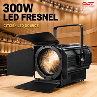 Projecteur de scène LED DMX512 300W avec zoom 15-60°, gradation fluide, IP20, ventilateur silencieux, faisceau pur pour église et salle
