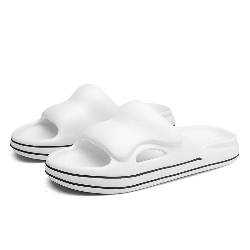 Men Striped Slippers Non-Slip Lightweight Design