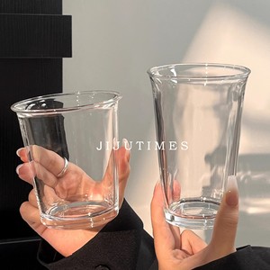 Gobelet à rabat transparent, gobelet en verre haut de gamme, résistant à la chaleur, gobelet à lait pour le petit-déjeuner, gobelet à café latte, simple - Product Image 5