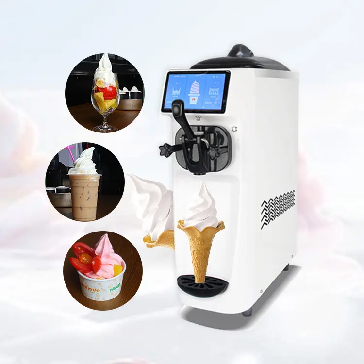 Máquina de helados automática Creme Soft Auto Ice-Cream-Machine-Germany Máquina de helados pesados para el hogar