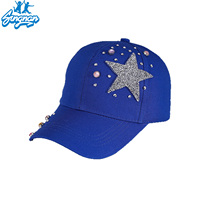 Casquette de baseball unisexe personnalisée avec logo brodé, strass et étoiles en cristal, ajustable pour l'extérieur