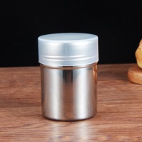 Saupoudreuse à sucre en acier inoxydable 304 à mailles fines avec couvercle, tamis et distributeur pour café, cacao, farine et pâtisserie