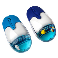 Souris filaire Aqua flottante à l'huile acrylique transparente Logo personnalisé acrylique USB 2.4Ghz souris liquide optique USB pour ordinateur portable