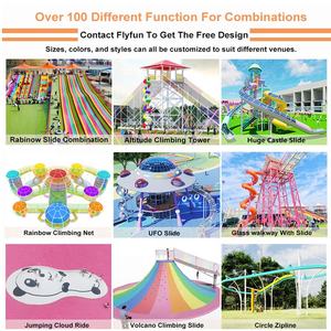 Tobogán Arcoíris Familiar, Juego de Pista de Esquí Seco para Niños y Padres, con Material Plástico para Zonas Turísticas y Paisajes - Product Image 4