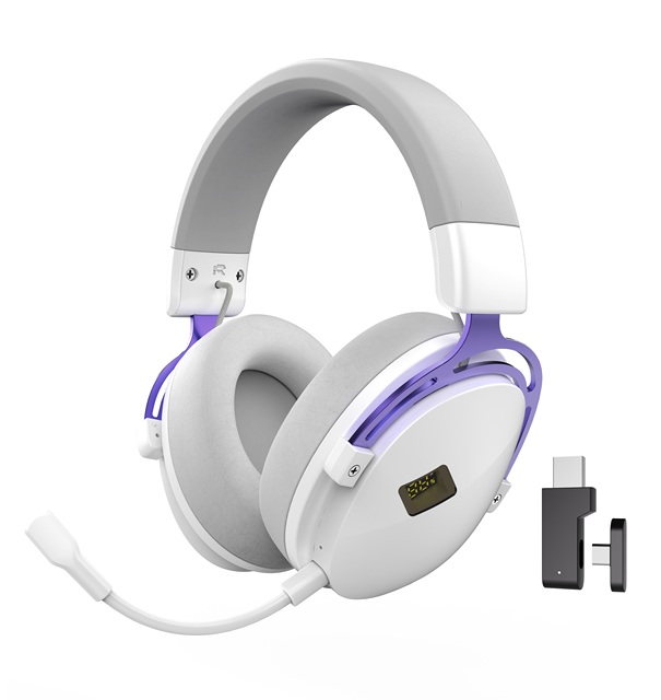 Durable GH06 PRO 2.4G Three Mode Connection 7.1 Wireless Headphone Gaming Headsets Display Battery Level Screen with Microphone