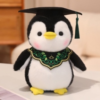 Pingouin en peluche moelleux de 22 cm, animal marin en peluche, pingouin pour cadeau de saison de remise des diplômes