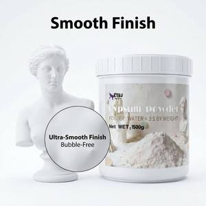 LEQU Happy And Fun Bulk 1500g White Gypsum <b>Powder</b> High Purity <b>Casting</b> Plaster for DIY Craft Sculpture Supplies Wholesale - Product Image 1