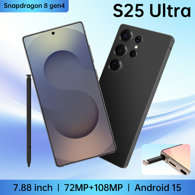 16G+1TB 6.8" 5G Smartphone S25 Ultra Android 15 108MP CDMA/LTE 144Hz LED Deca Core 65W Quick Charge Built-in Pen Global Unlocked