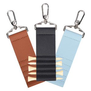 Pince à ongles Portable en cuir PU pour balle de golf avec couverture de rangement pour sports de plein air porte-clés Logo personnalisé accessoires de golf - Product Image 3