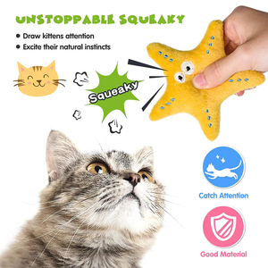 Juguetes de Peluche para Gatos con Forma de Insectos, Seis Tipos Diferentes, Suministros para Gatos Mayores con Nailon Sostenible y Catnip - Product Image 3