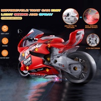 Kit de réparation mécanique de moto démontable pour enfants, ensemble de construction de moteur de moto DIY avec pulvérisation de brume, lumières et sons