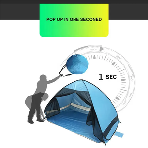 Abri solaire pliable <span class=keywords><strong>anti</strong></span>-<span class=keywords><strong>UV</strong></span>, <span class=keywords><strong>tente</strong></span> de plage automatique portable <span class=keywords><strong>avec</strong></span> <span class=keywords><strong>moustiquaire</strong></span> pour le camping en plein air en été - Product Image 6