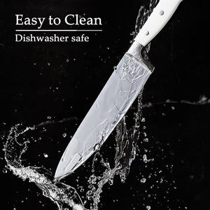 14 Pcs White Triple Rivet Ergonomic Handle <b>Sharp</b> Anti‑Rust Chef <b>Knives</b> <b>Set</b> Stainless Steel Kitchen <b>Knife</b> <b>Set</b> with Wooden Block - Product Image 3