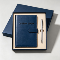 Ensemble de carnets A5 personnalisables à couverture rigide avec service de personnalisation du logo pour cadeaux de la Chambre de Commerce et de l'Industrie