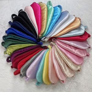 Oem Luxury Cotton Soft Satin Silk Knit Night Eyeshade Eyes Cover Elastic Strap Custom Logo Travel Eye <b>Mask</b> - Product Image 3