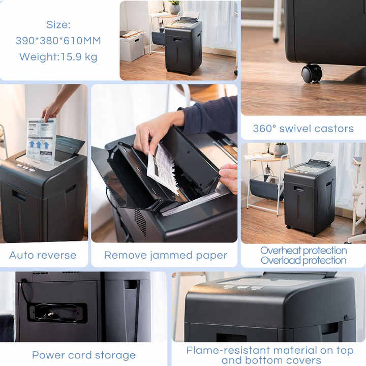 Bonsaii 100-Sheet Auto Feed Paper Shredder, Micro Cut Heavy Duty | UK - View #5