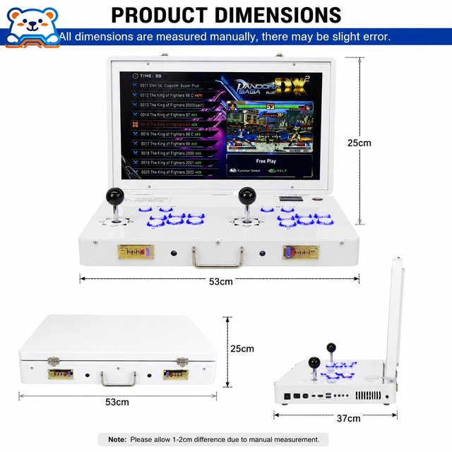 Commercial Metal & Plastic Mini Arcade Box Built-in Gacha Style Games Man Cave Portable Party Top Rated 26800 Games