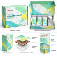 Boîte d'expédition en carton ondulé personnalisée brillante pour tablettes nettoyantes et colis fragiles