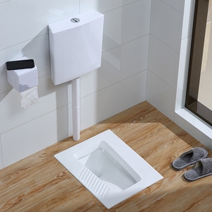 Inodoro de Cuclillas de Cerámica de Alta Calidad, Diseño Nuevo, Fabricado en China, con Sifón en S - Product Image 1