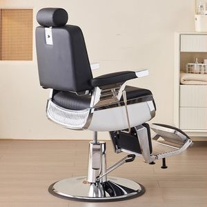 Muebles de Salón de Diseño Nuevo, Silla de Barbero Profesional Moderna, Ergonómica, Plegable, Portátil, de Cuero Sintético Negro, Personalizable de Fábrica al por Mayor - Product Image 4