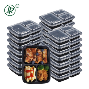 222x192mm PP 4 Compartment Food Tray , Disposable Take Out Food Containers