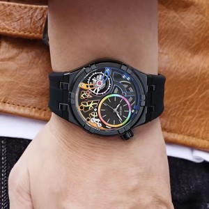 Megir 8111G 8111 Erkekler İçin Kuvars Saat Moda Su Geçirmez Işıklı Kronograf Benzersiz Kadran Silikon Kayış Erkek Lüks Kol Saati - Product Image 5