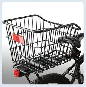 <span class=keywords><strong>Canasta</strong></span> Trasera <span class=keywords><strong>para</strong></span> <span class=keywords><strong>Bicicleta</strong></span> de Montaña, Portaequipajes Trasero <span class=keywords><strong>para</strong></span> Mochila Escolar, <span class=keywords><strong>Canasta</strong></span> <span class=keywords><strong>Plegable</strong></span> Negra con Reflector - Product Image 2